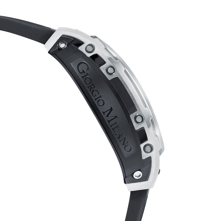 MAESTRO-233 black logo imprint side view silver case