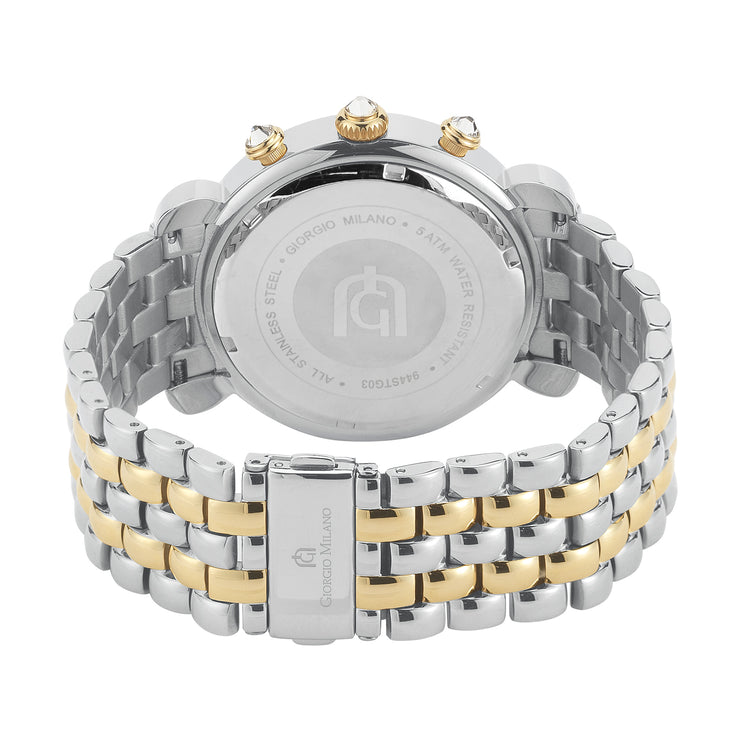 GIONA - 944 rear view 2 tone ss case imprint safety fold over clasp