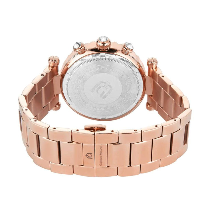 AIDA - 950 rear view ss case rose gold link bracelet