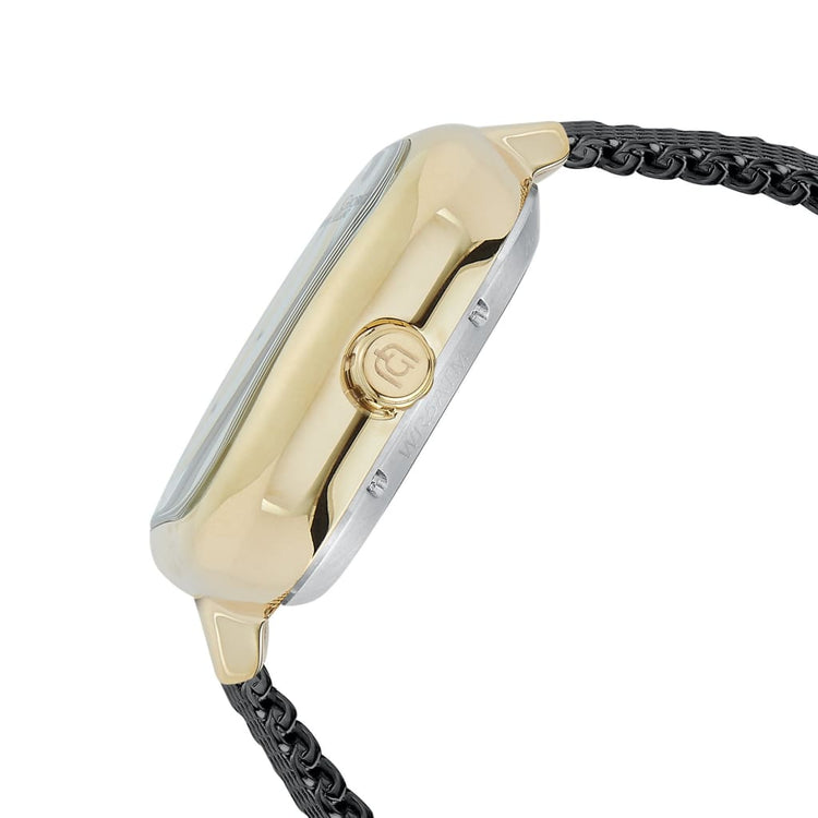 ALFEO - 229 gold square watch body black mesh band