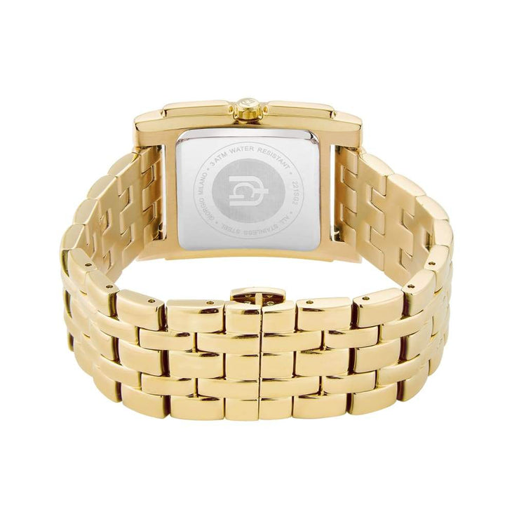 CARINA - 221 square ladies watch rear view gold
