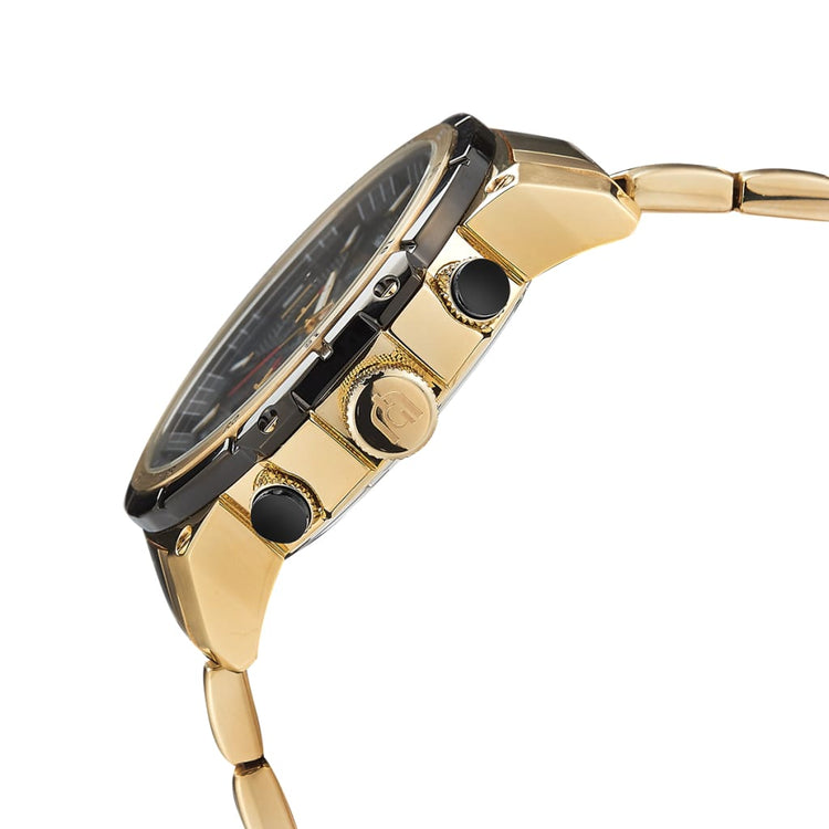 DANILO-206 gold side crown view black accents