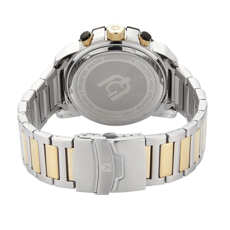 DANILO-206 rear view ss case imprint 2 tone w black accents