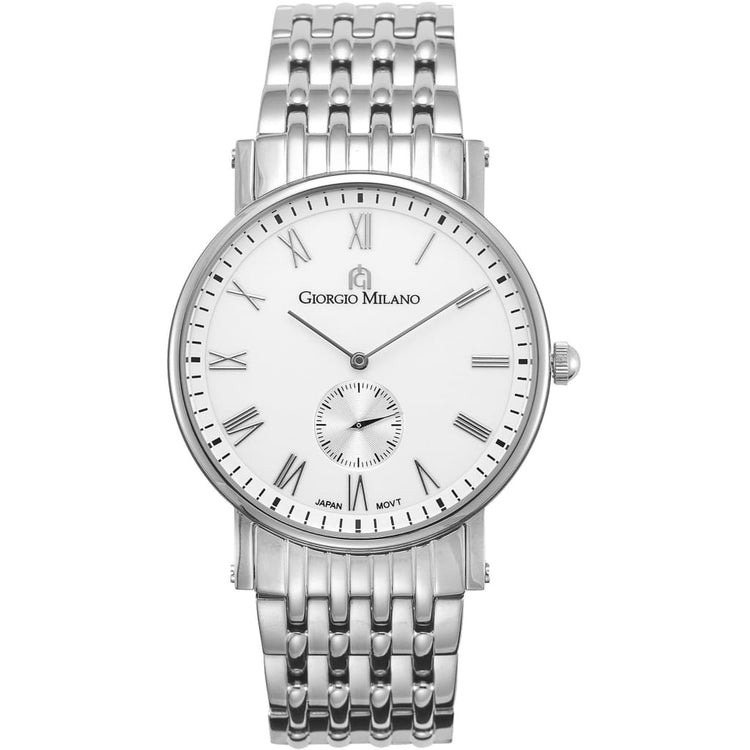 ESPERTO (Silver) minimalist design roman numerals quartz movement