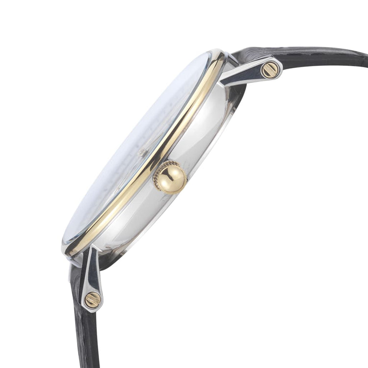 ESPIRITO - 856 side view crown button detail 2 tone gold silver