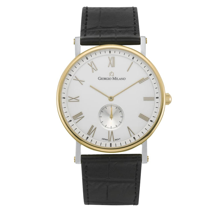 ESPIRITO (Two Tone) silver case and roman numerals gold bezel and timekeeping hands