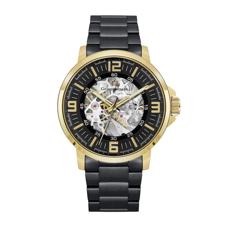 EZIO - 228 (Gold/Black) Classy black strap and face w gold case analog dial