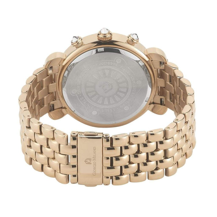 GIONA - 944 rear view ss case imprint rose gold link bracelet safety clasp