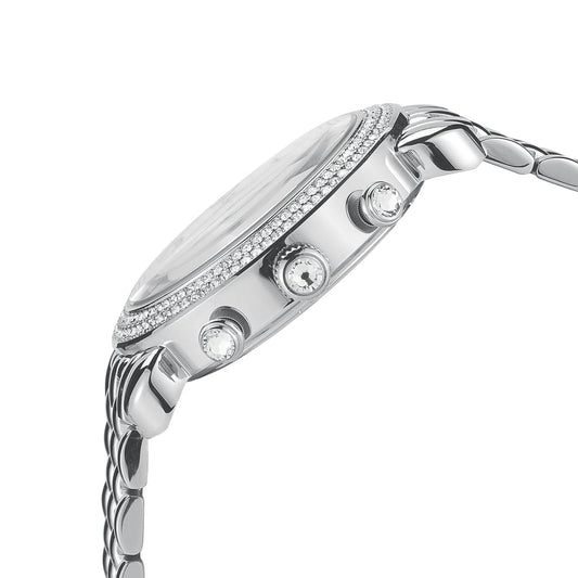 GIONA silver side crown detail CZ insets