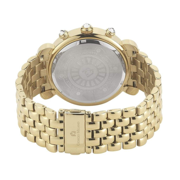 GIONA - 944 gold rear view ss case fold over safety clasp logo