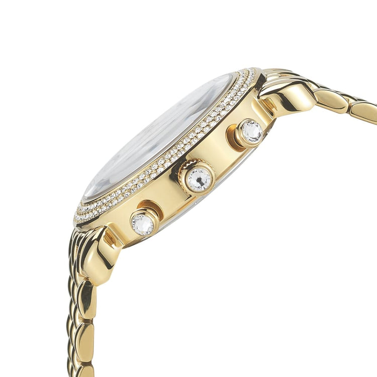 GIONA - 944 side view gold crown button CZ detail