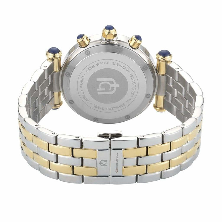 LUCIA-931 rear view ss case 2 tone womens elegant watch