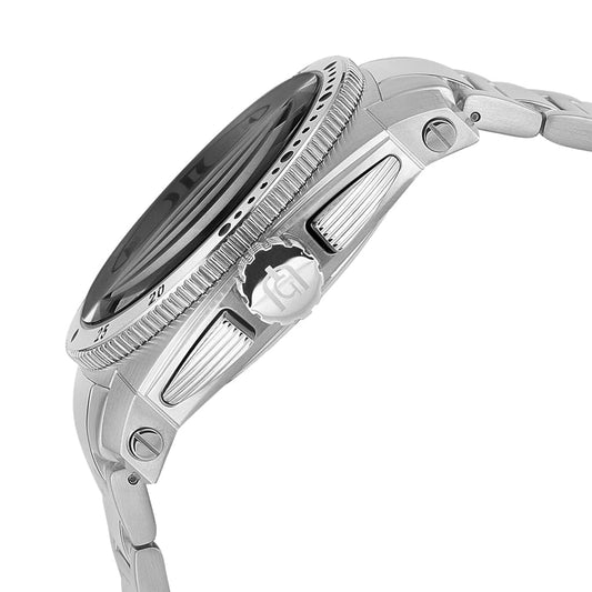 MASSIMO - 850 silver side detail ridged crown button easy to operate