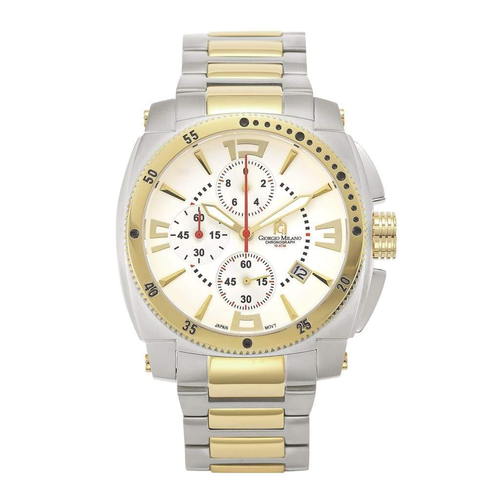 MASSIMO - 850 (Two Tone) silver watch body gold bezel dial accents