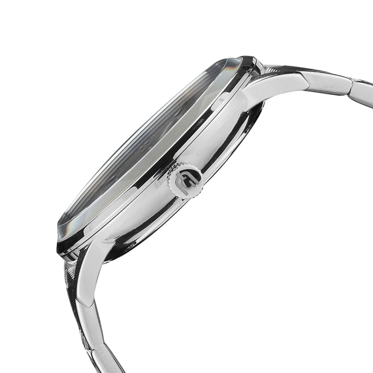 MAURO - 209 silver crown button detail logo imprint