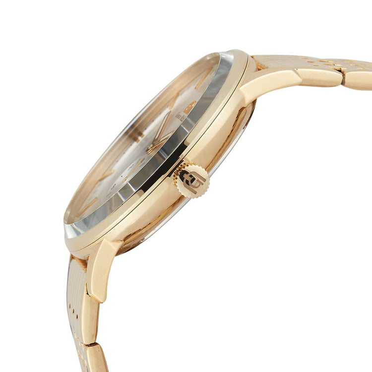 MAURO - 209 gold crown button side view detail