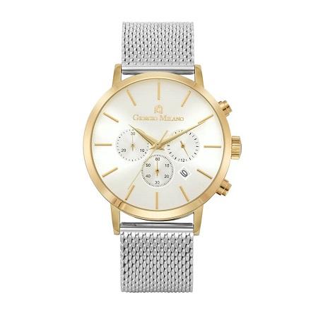 NOE (Two Tone) gold watch body silver mesh band