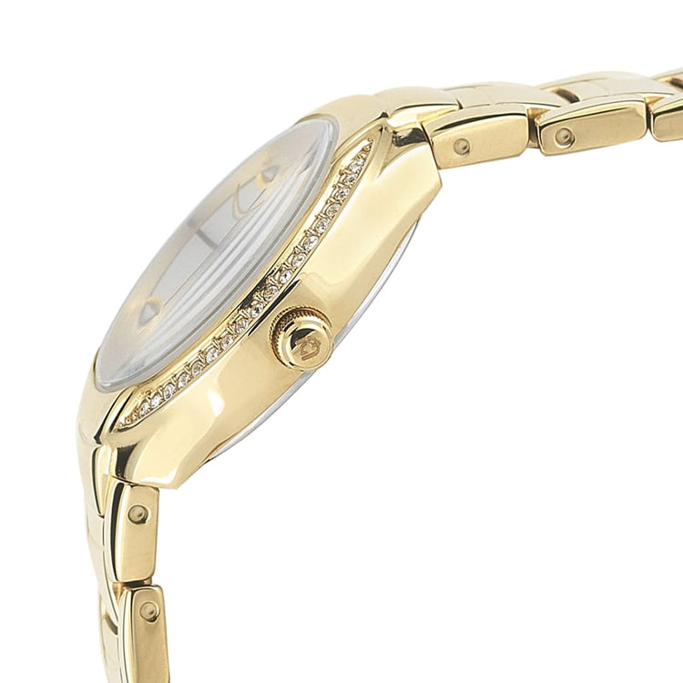 OLIVIA - 842 side detail crystals gold crown button view