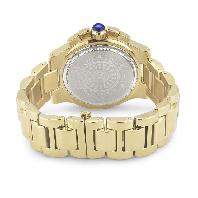 PRISCILL- 839 rear view ss case gold womens bracelet safety clasp