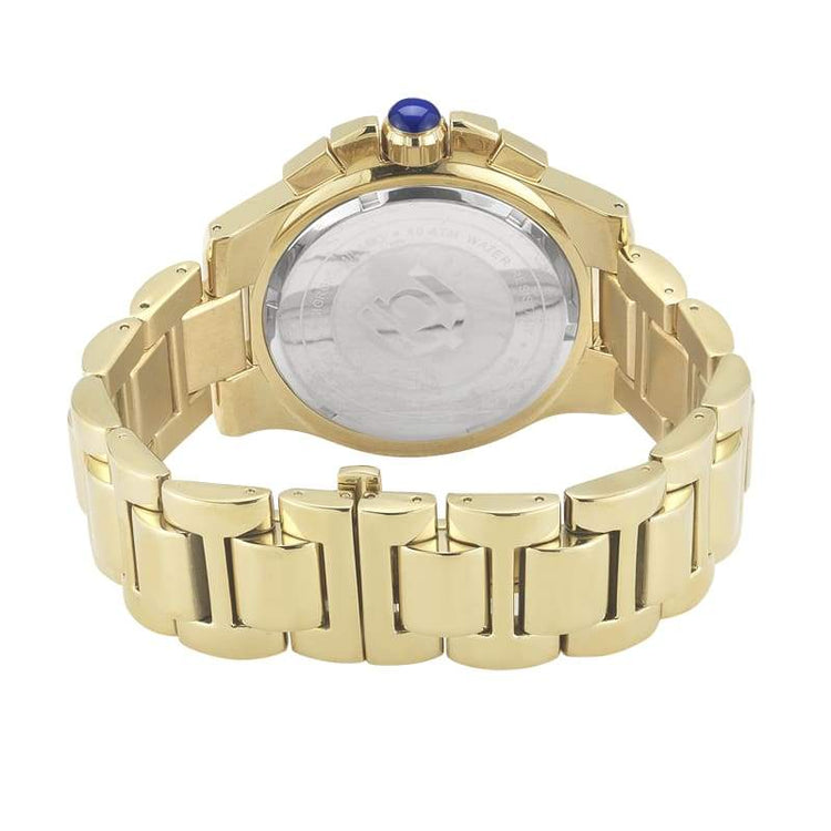PRISCILL- 839 rear view ss case gold bracelet easy access crown button