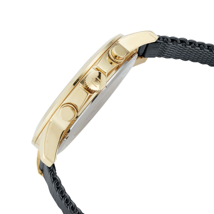 SANTE - 224 gold case side view black mesh band