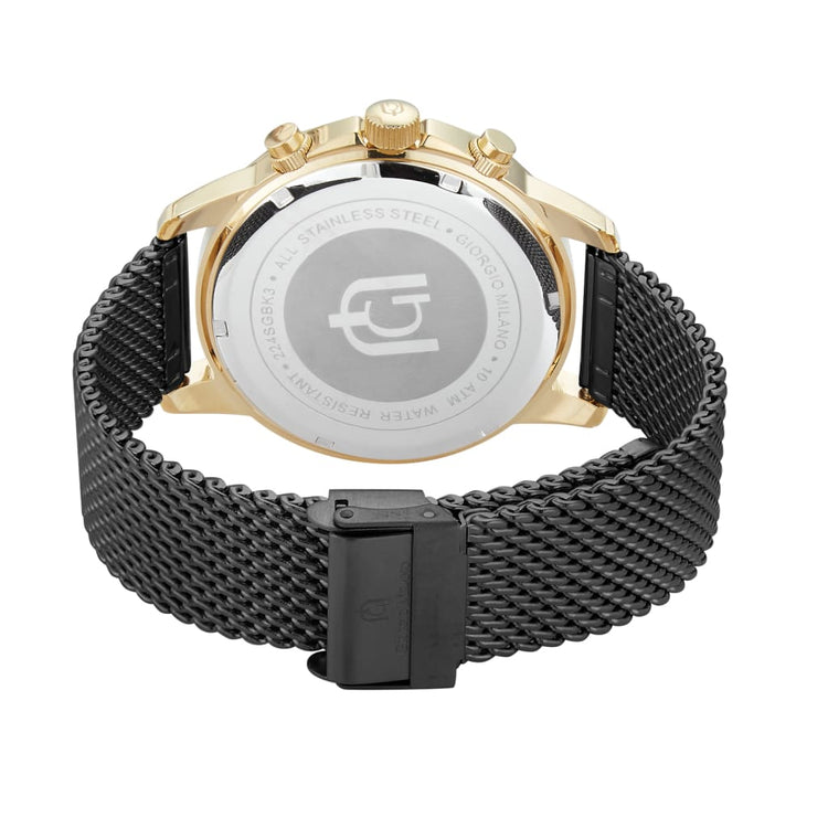 SANTE - 224 black mesh band rear view ss case imprint