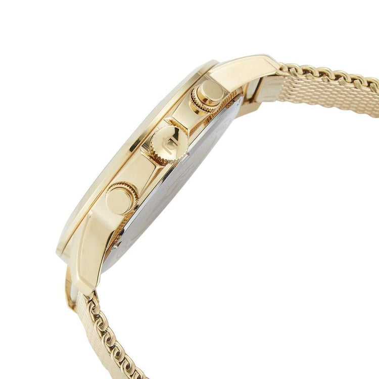 SANTE - 224 gold side view ridged crown button detail