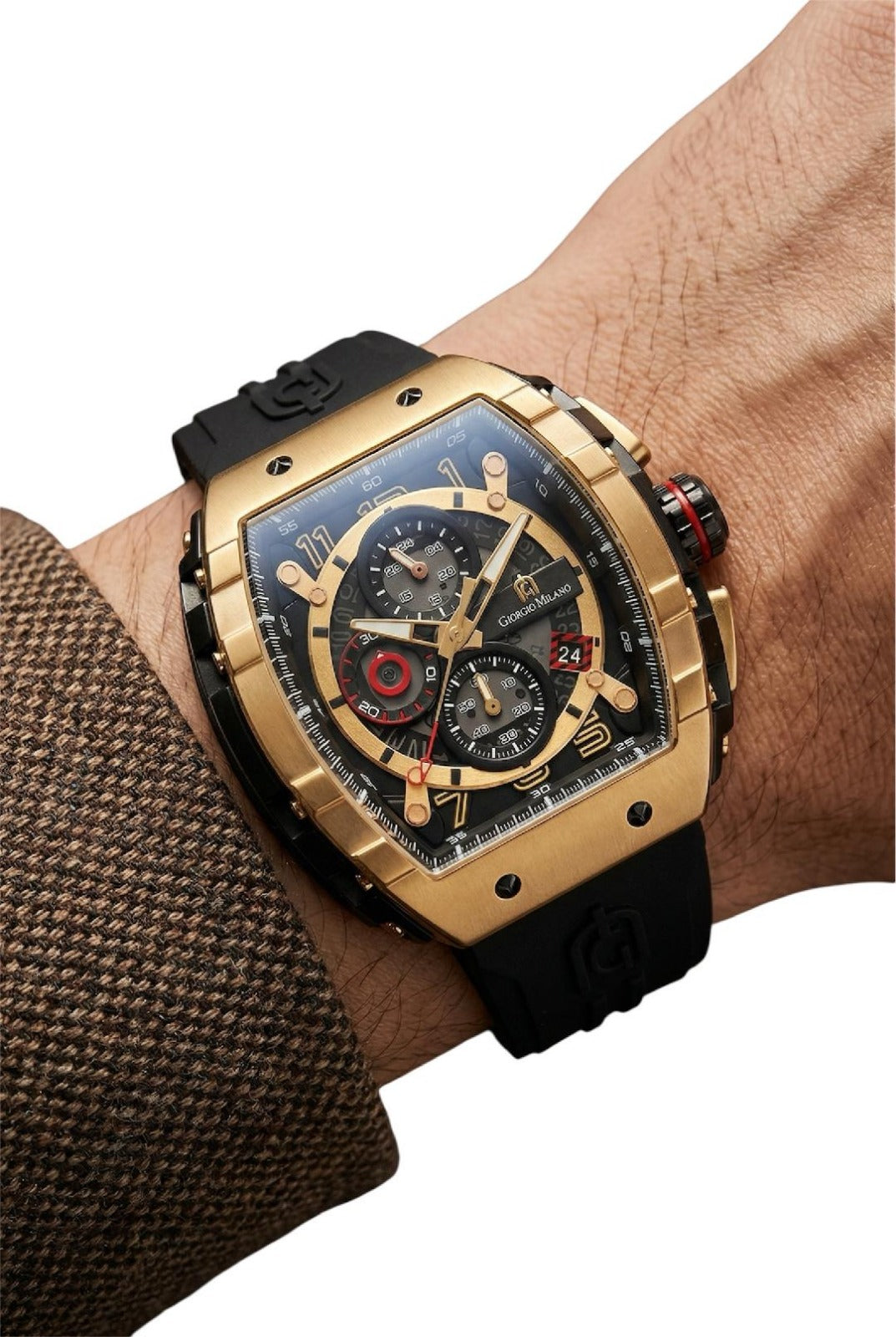 シドミード　クロノログ MAESTRO 233 Men's Luxury Chronograph Silicone Watch | Giorgio Milano