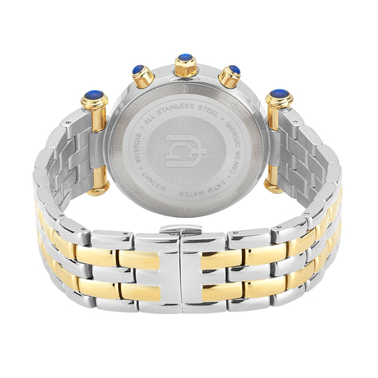 LUCIA-931 rear view ss case 2 tone/Green womens elegant watch