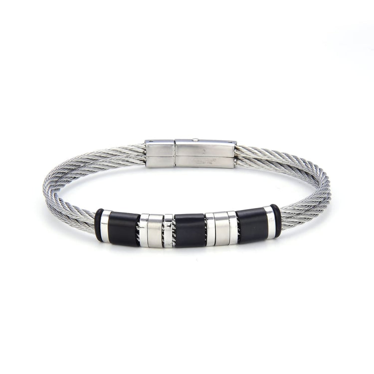 2049 (Silver/Black) Giorgio Milano Bracelets