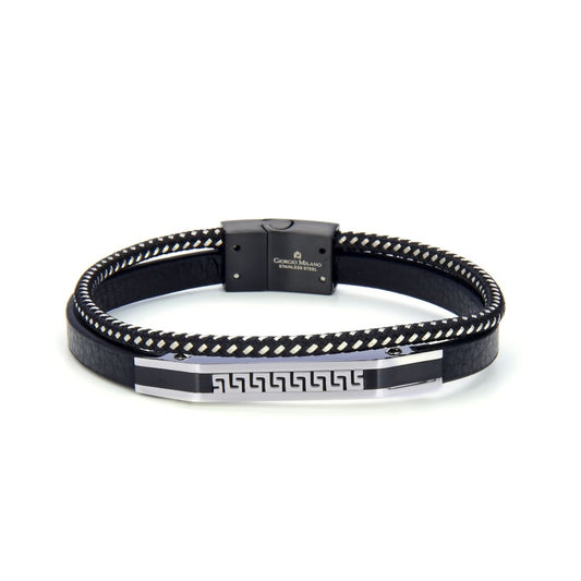 2050 (Silver/Black) Giorgio Milano Bracelets