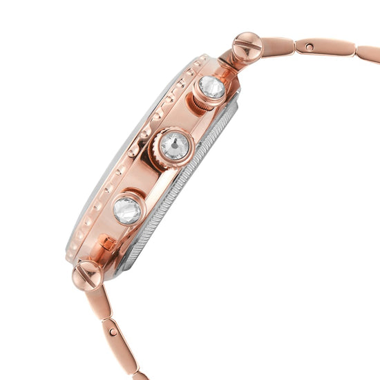 AIDA - 950 side detail rose gold with cz crown button