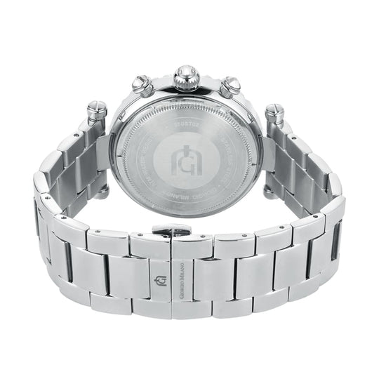 AIDA - 950 rear view silver watch body and link bracelet