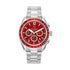 ALDO - 219 (Red) silver bracelet and accents mens chronograph
