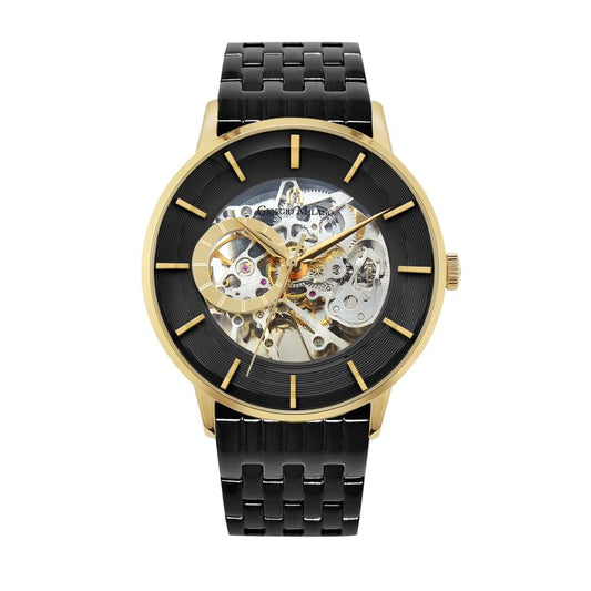 ARTURO - 223 (Gold/Black) elegant and formal man's skeleton watch