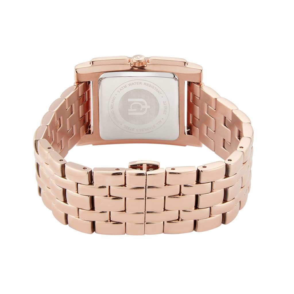 CARINA - 221 rear view ss square case rose gold