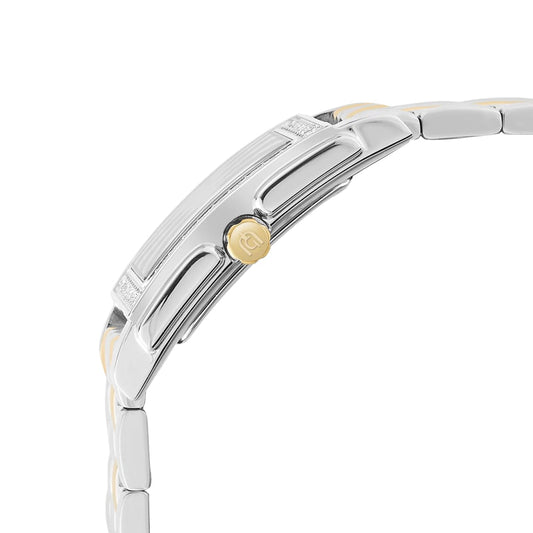 CARINA - 221 side view silver watch body gold crown