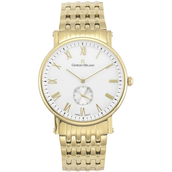 ESPERTO - 851 elegant mens watch roman numerals gold w white dial