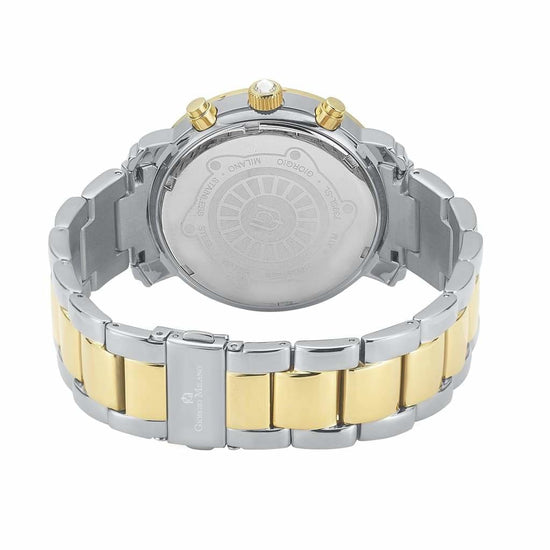 GIORGIA - 766 two tone silver w gold womens watch rear imprint