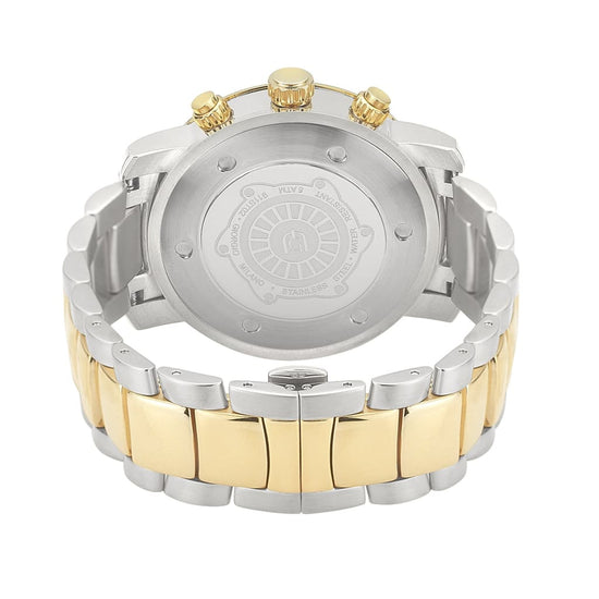 GIOVANNA - 911 rear view ss case silver watch body gold accents