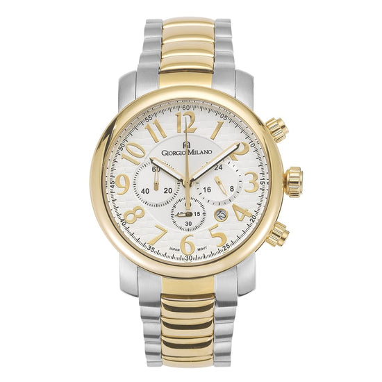 GIOVANNA (Two Tone) silver with gold accents chronograph womens