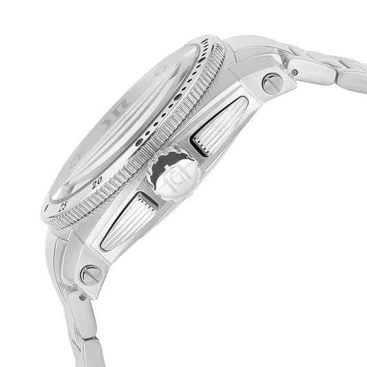 MASSIMO 850 silver side detail large ridged crown button