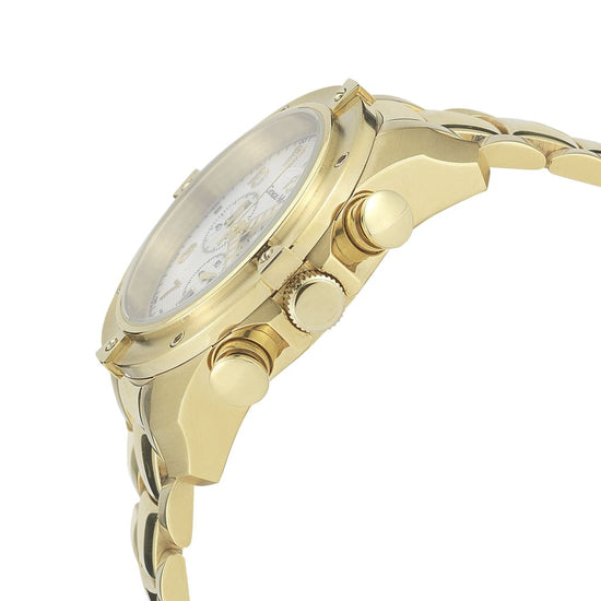 NICOLA - 908 woman's chronograph gold side view button detail