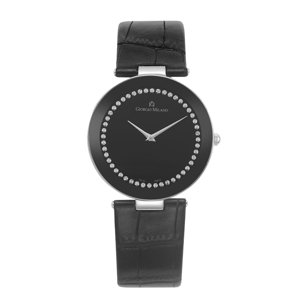 PALMIRO (Silver/Black) gorgeous classy formal mans watch