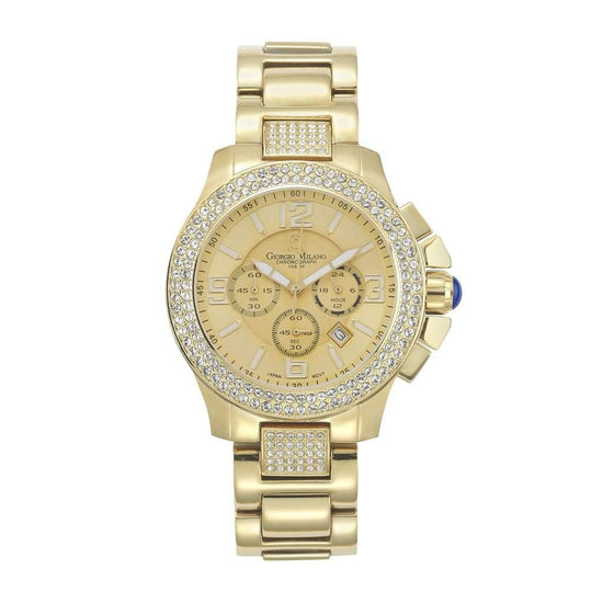 PRISCILL- 839 (Gold/Gold) accented w double row of swarovski crystals around bezel