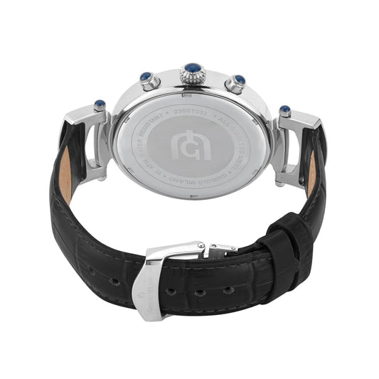 RENATO - 236 rear view ss case silver body black strap silver buckle
