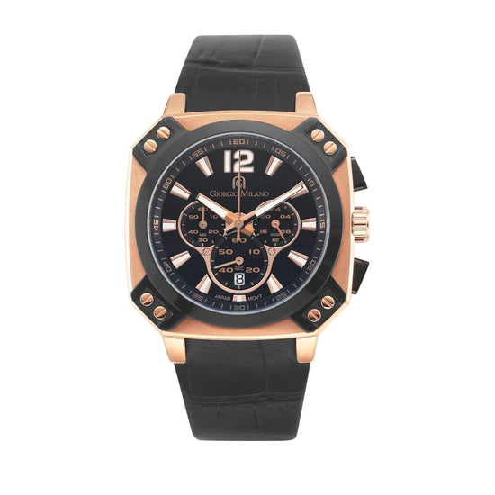 TEMPO (Rose Gold/Black) Men's Chronograph Giorgio Milano Watches