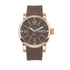 VINCENZO-874 (Rose Gold/Brown/Brown) rich brown face strap rose gold accents bezel 